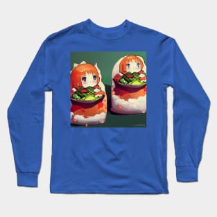 Kawaii Anime Sushi Long Sleeve T-Shirt